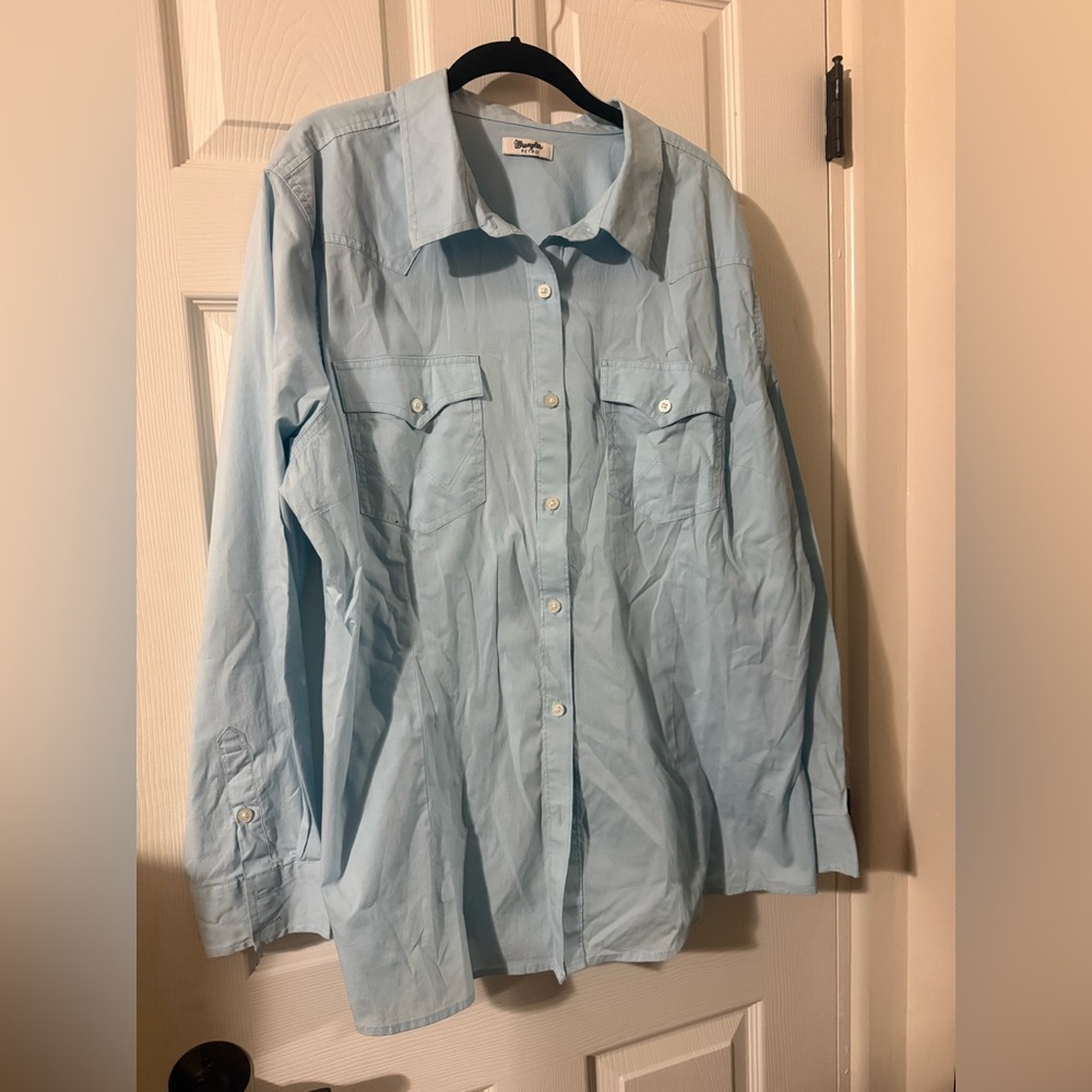 Wrangler Light Blue Retro Shirt